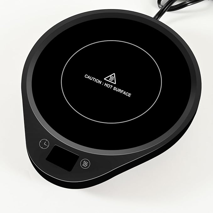 Coffee Mug Warmer Fast Heating, Auto Shut-Off, for Desk. 3 Temp Settings & 2-12H Timer. Keeps Beverages/Coffee Warm. Ideal Coffee Gift, for Offices,Travel & Corporate Gifts.