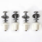 2Pcs Universal Toilet Tank Bolts Nuts, Heavy Duty Toilet Seat Screw Bolt Set, Premium Stainless Steel Hardware with Rubber Washers, Extra Long Nuts Easy Installation (MFL06)