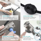 Kitchen Sink Faucet Chrome Crea Pull Out Sprayer Farmhouse Bar Sink Faucets Mixer Tap