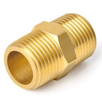 TAISHER 15PCS Brass Pipe Fitting, Reducer Adapter, Hex Nipple, 1/4-Inch Male Pipe x 1/4-Inch Male Pipe