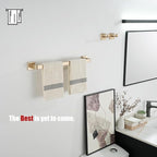 JQK Champagne Bronze Towel Bar, 18 Inch 304 Stainless Steel Thicken 0.8mm Towel Rack Bathroom, Towel Holder Wall Mount, Total Length 20.41 Inch, TB250L18-CB