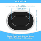 Upgrade Furniture Sliders, Furniture Sliders for Carpets, 4 PCS 5.8*4.3" Moving Pads With Anti-Slip Groove, Oval Furniture Moving Sliders for Easy Move Bed Tables Cabinet Heavy Duty, Protect Carpets