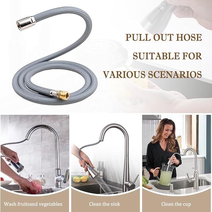 Faucet Hose for American Standard M922367-007220a, Kitchen Faucet Replacement Hose, American Standard Kitchen Faucet Parts, Pull Down Faucet Hose Replacement - 59inch