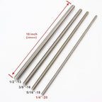 1/4"-20 Fully Threaded Rod Studs 5 Pack 10" Long Threaded Screw 304 Stainless Steel Right Hand Threads All Threaded Rod Studs for Anchor Bolts Clamps Hangers U-Bolts