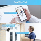 【2-Way Audio & 130° Ultra Wide-Angle】 4K 8MP Outdoor Wired Security Camera System, Wired Home Security Camera System, Home Surveillance DVR Kits