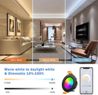 inShareplus 2 Inch Smart Recessed Lighting 10 Pack, 5W WiFi RGB LED Downlight 2700-6500K Dimmable, Color Changing, Black Trim, Alexa Google Compatible, with LED Driver, 120V Ceiling Lights