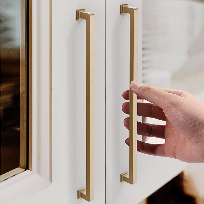 FILTA 12.6 Inch(320mm) Hole Centers Champagne Bronze Cabinet Pulls(Set of 6),Champagne Cabinet Pulls Zinc Alloy Kitchen Cabinet Handles Cabinet Hardware for Cabinets Cupboard Drawer