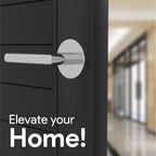 Mega Handles Ronn Dummy Door Handles - 4 Pack Heavy Duty Chrome Door Handles, Non-Turning Door Handle for Closet & French Doors, Single Side, Fits All Standard Doors - Polished Chrome