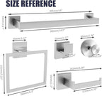 Bathroom Hardware Accessories Set: 12-Pieces Bath Towel Bar Set, Towel Racks for Bathroom Wall Mounted, SUS304 Stainless Steel, Brushed Nickel