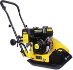 Aceup Energy Plate Compactor 6.5HP 196cc Gas, 21x14.6inch Plate 2700lbs Gas Compaction Force 5500VPM, Ground Compactor Tamper Pavement Compaction Rammer with Wheel