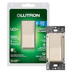 Lutron Sunnata Touch Dimmer Switch, LED+ Advanced Technology for LED and Incandescent, 3 Way/Multi Location, STCL-153M-LA, Light Almond