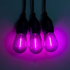 S14 Colored LED String Light Bulbs, 15 Pack 1 Watt Plastic Shatterproof LED Replacement Bulbs for Indoor Outdoor String Light, E26 Medium Base, Multi-Color: Red/Green/Blue/Purple/Orange