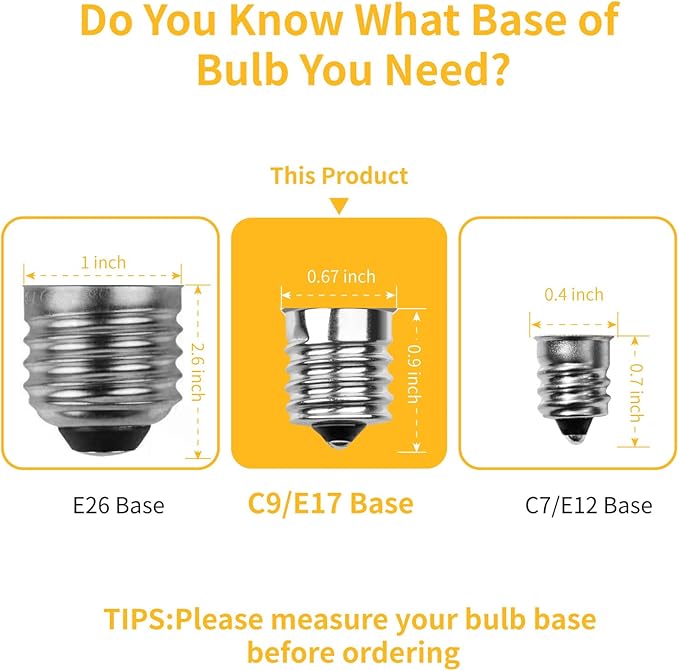 Meconard C9 Led Replacement Christmas Light Bulbs, C9 Shatterproof Led Bulbs for Christmas Indoor Outdoor String Lights,E17 Intermediate Base, Commercial Grade Holiday Bulbs, Warm White, 25Pack