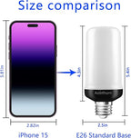 Flame Light Bulbs, 4 Modes LED Flame Effect Light Bulb, E26 Base Flickering Light Bulb with Gravity Sensor,Flickering Light Bulbs Halloween Home Party (Blue-2 Pack)