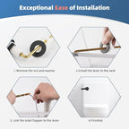 iFealClear Universal Metal Toilet Handle Replacement Kit, Front Mount Toilet Tank Flush Lever with Stainless Steel Chain, Fits Most Toilets, Oil Rubbed Bronze