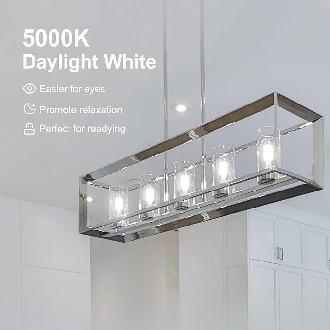 TJOY 12 Pack Vintage Edison LED Light Bulbs, Dimmable, 60W Equivalent, E26 Medium Base, 5000K Daylight, ST58, 8W, 800LM, Ultra-Bright, 80+CRI, Antique Decorative Filament, Clear Glass