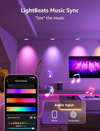 Lepro R2 AI 6 inch LED Recessed Light - Personalized AI Lighting Designer, Dimmable Wafer Lights RGBCW Sync with Music, Smart Canless Downlights Work Alexa & Google Assistant, 12W 1050 Lumen, 2-Pack