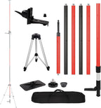 13.7 Ft./4.2M Professional Lasers Level Pole with Tripod, Adjustable Telescoping Pole for Leveling Tools, Multi-functional Fine-tuning Bracket with 1/4” and 5/8” Thread Adapters, Includes Carrying Bag
