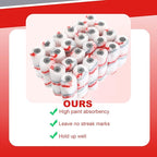 Leumoi 100 Pcs Paint Roller Covers 1/2 x 4 Inch Microfiber Paint Roller Covers Paint Brush Cover Small Roller Nap Mini House Painting Supplies for Painting Wall DIY Household Tool (Red Grey)