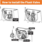 3-Inch Flush Valve Repair Kit for Most One-Piece Toilets, Compatible with TOTO Replacement Parts, Includes Toilet Flush Valve, Adjustable Fill Valve, Flush Handle Lever, Gasket