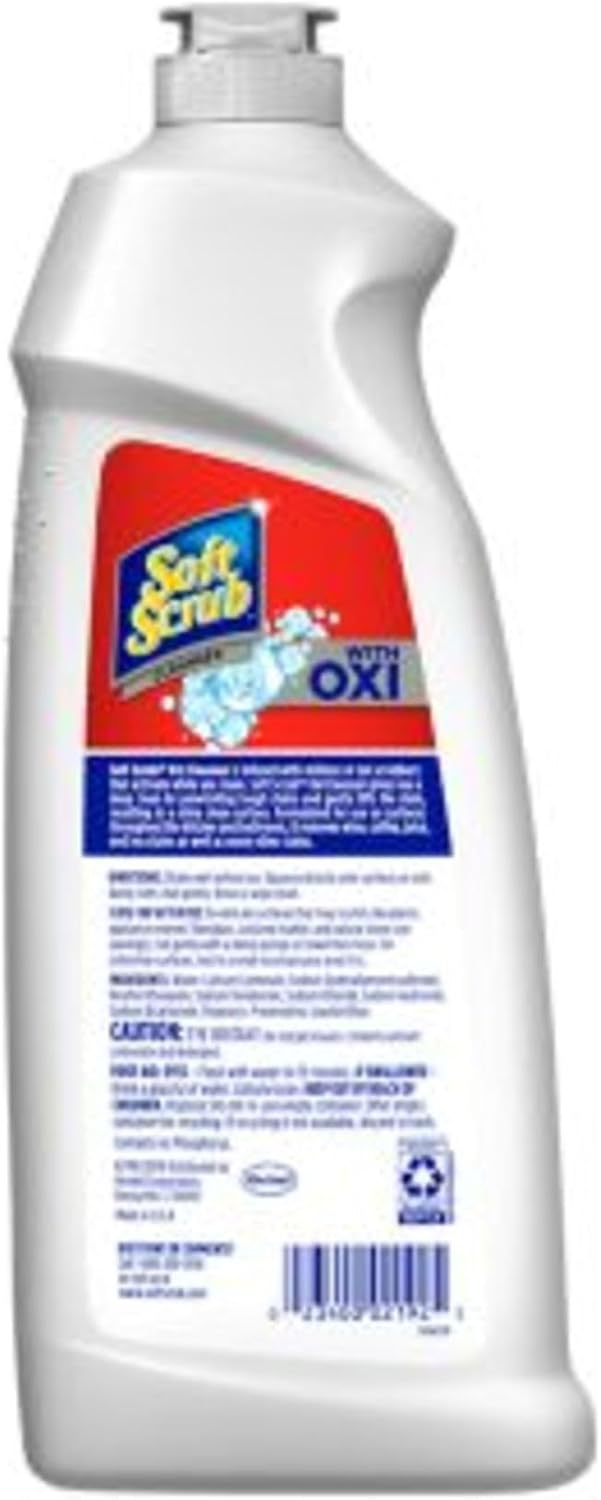 Soft Scrub Multi-Purpose Kitchen and Bathroom Cleanser with Oxi, 36 Ounce (Pack of 6)