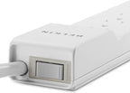 Belkin Surge Protector Power Strip - 6 AC Multiple Outlets - Flat Rotating Plug, 8ft Long Heavy-Duty Extension Cord for Home, Office, Travel, Computer Desktop & Charging Brick - White (720 Joules)