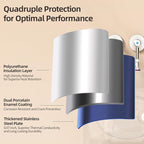 Electric Mini Tank Water Heater-4 Gallon Under Sink Instant Hot Water for RV, Camper, Kitchen, Food Truck, 120V 1500W, Wall or Floor Mounted