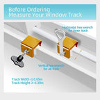 Window Locks for Up and Down Windows 4 Pack Window Stopper Sliding Window Lock for Vertical Horizontal Sliding Windows Doors with Key Aluminum Window Security Locks Child Proof(Golden Small)