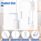 10 Pack Hanging Light Cord Pendant Light Cord with Switch Light Socket Extension Light Bulb Socket Cable Lamp Kit for E26 E27 Lamp Socket Lantern (White,6 Feet)