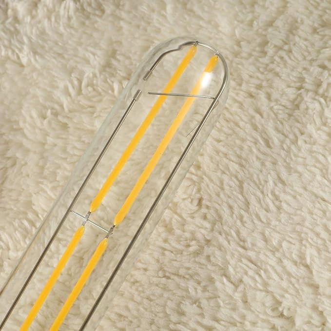 T10 Led Bulb,Dimmable LED Bulb 6W,E26 Tubular Light Bulb 60 Watt,Warm White 2700K,E26 Edison,AC120V,600lm Tube T9 T10 LED Light Bulb for Rustic Pendant,Chandeliers,Wall sconces 6-Pack