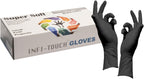 Super soft Disposable Latex Gloves, Powder Free, Exam 12" Length, Medium Duty, 50 Gloves, Size Small.