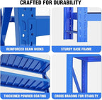 Storage Shelves Heavy Duty, Metal Garage Shelving Units, 4 Tier Storage Rack Shelf, Steel Industrial Shelving, Adjustable Standing Shelf for Basement/Warehouse (Blue, W59.06*D19.69*H78.74)