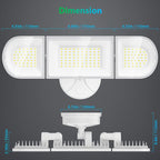 iMaihom 140W Flood Lights Outdoor, 14000LM Ultra Bright LED Flood Light Outdoor, 3 Adjustable Heads Security Lights, IP65 Waterproof Outside Flood Light, 6500K Floodlight for Yard Garage Court (White)