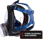 Parcil Distribution Gas Mask Survival Nuclear and Chemical Full Face Respirator - Organic Vapor & Particulate - CE Tested