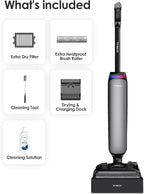 Tineco Floor One S7 Artist Wet Dry Vacuum Cleaner, 22kPa Suction, iLoop Smart Sensor, DualBlock Anti-Tangle Design, 185℉ Flashdry, 50 Min Runtime, Dual-Edge Cleaning, 180° Lay-Flat