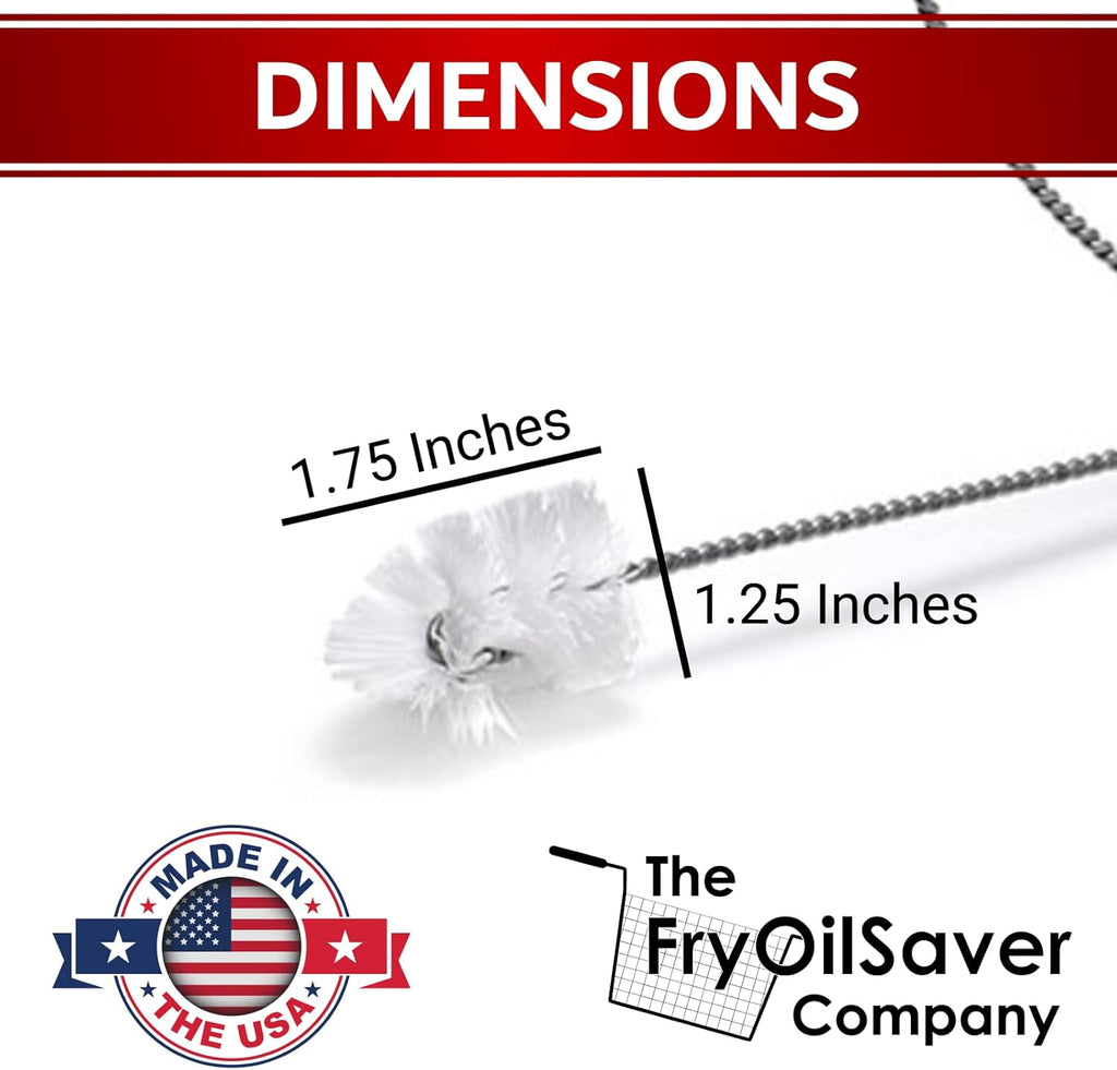 48" Air-Gap Drain Pipe Cleaning Brush, Flexible Dishwasher Cleaning Brush in Home & Commercial Kitchen Pipes, Garbage Disposal, Sink, Unclogger Long Sink Snake Drain Pipe Tool by FryOilSaver Co B291C