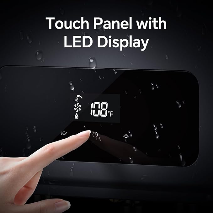 Ranein Natural Gas Tankless Water Heater, Indoor Max 5.3 GPM, 130,000 BTU Instant Hot Water Heater