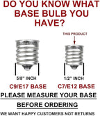 Novelty Lights Christmas Replacement Bulbs - Outdoor Individual Bulbs for Events, Holiday Parties, Patios, and More - C7/E12 Candelabra Base, 5 Watt Lights (Clear, 25 Pack)