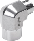 90 Degree Street Elbow - 3/8" NPT Male to 3/8" NPT Female Stainless Steel 304 Heavy Duty Forged Barstock Street Elbow Adapter Pipe Fitting (pack of 5)