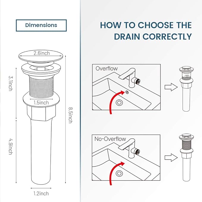 Bathroom Sink Drain, Vessel Sink Pop Up Drain with Detachable Basket Stopper,Anti-Explosion and Anti-Clogging Drain Strainer, Sink Drain Assembly Without Overflow Oil Rubbed Bronze, REGALMIX RWF082C