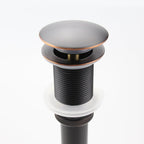 Oil Rubbed Bronze Pop UP Sink Drain, Vanity Bathroom Vessel Lavatory Faucet Drain Stopper, ORB without Overflow