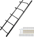 5-Rung Window Well Ladder Straight, Heavy Duty Steel Fire Escape Ladder, Basement Egress Wall Ladder 56.2" Lx17.9 W, Black
