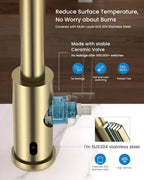 APPASO Touchless Kitchen Faucets Gold, Brushed Gold Kitchen Faucet Touchless, Touchless Kitchen Faucet with Pull-Down Sprayer and Soap Dispenser, Stainless Hands Free Faucet for Kitchen Sink 2-4 Hole