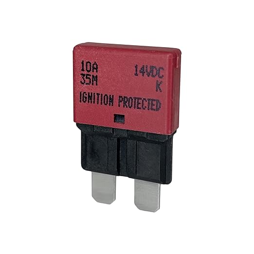 Auto Reset ATC/ATO 10 Amp Circuit Breaker Fuse for Automotive Marine RV Car Truck Audio Battery Protection Automatic Reset | Low Profile (10A, 3 Pack)