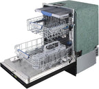 30 inch Freestanding Natural Gas Range or Liquid Propane Gas Range with 5 Burners, Large Capacity 24 inch Top Control Built-In Dishwasher with Third Rack, in Stainless Steel (Black)