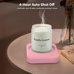 VOBAGA Coffee Mug Warmer with 4 Hours Auto Shut-Off, Coffee Warmer Plate for Office Home Desk Use with 3 Temperature Settings, Electric Cup Warmer for Cocoa,Tea, Milk, Water, for Gifts, Pink (No Cup)