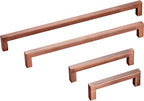10 Pack Kitchen Cabinet Handles 3 3/4 Inch Hole Center Antique Copper Drawer Pulls Stainless Steel Square Cabinet Pulls Drawer Knobs Cupboard Handles
