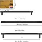 Amerdeco 10 Pack Matte Black Knurled Cabinet Pulls 10 Inch Center to Center Kitchen Cabinet Handles for Drawer Dresser, Cupboard and Wardrobe ZH0031