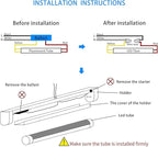 T8 LED Bulbs 4 Foot, 30 Pack 36W 4680LM 5000K Daylight White Type B 4FT LED Tube Lights, T8 T10 T12 Fluorescent Replacement Bulbs, Ballast Bypass, V-Shaped, Double Ended Power, Clear Cover