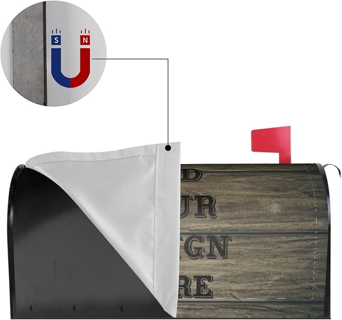 Custom Personalized Mailbox Covers Add Photo Picture Family Name House Address Text Magnetic Mail Cover for Home Garden Yard-12